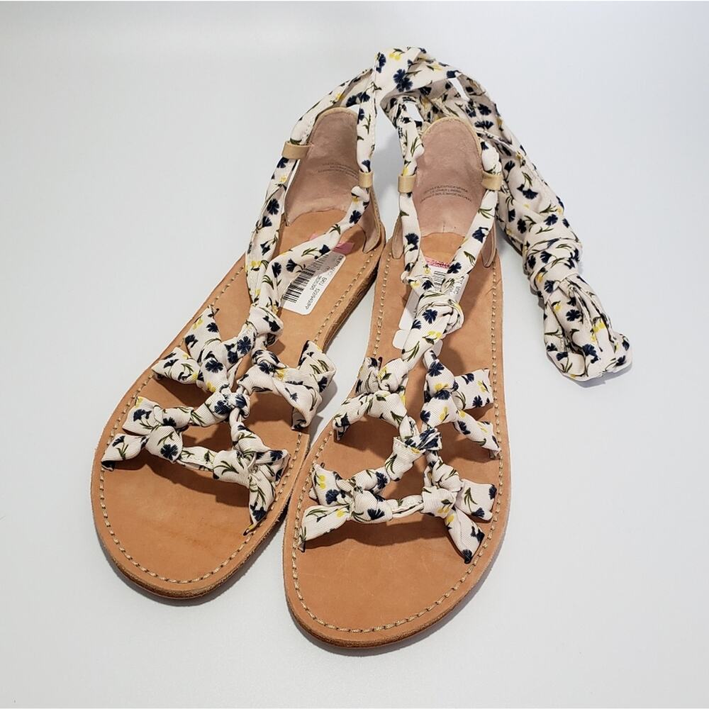 Bristela Floral Ankle Wrap Gladiator Sandals AD Daughters
